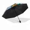 1PC Garfield Surfing Auto Folding Umbrella | Vibrant Motif & Compact Design for Everyone, On-the-Go Essential - Gift-Worthy Style yy250930031