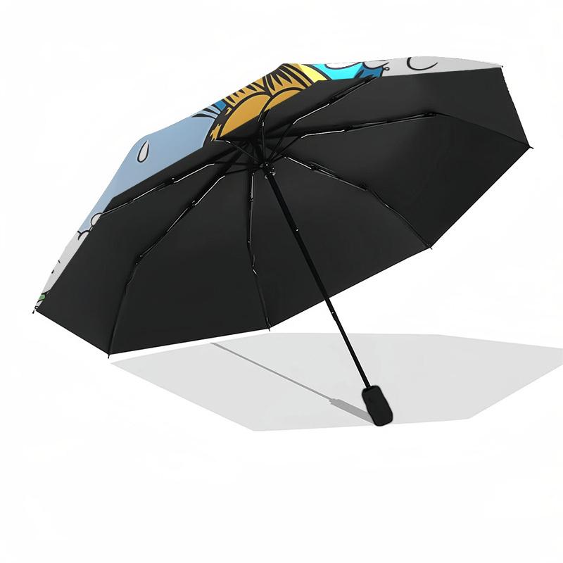 1PC Garfield Surfing Auto Folding Umbrella | Vibrant Motif & Compact Design for Everyone, On-the-Go Essential - Gift-Worthy Style yy250930031