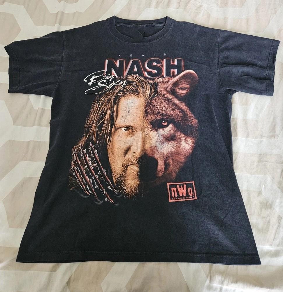 Винтажная футболка Kevin Nash Nwo репринт хлопок черный короткий рукав CM088 Унисекс Футболка