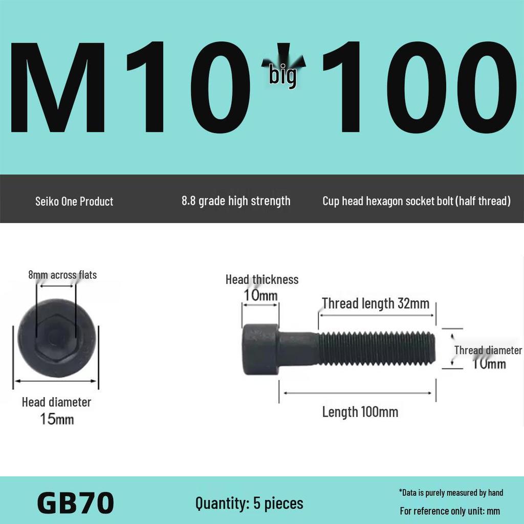 8.8 High-Strength Socket Head Cap Screw Bolt (M4-M16)