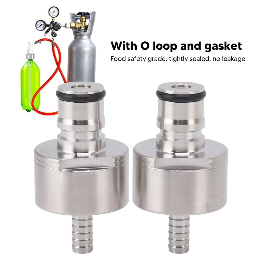 2 шт., крышка для карбонизации из нержавеющей стали, принудительная карбонизация, ПЭТ-бутылка, наполняющая CO2, соединительная крышка для газированного пива