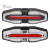 Bicycle Tail Light Adjustable LED Remote Control MTB Road Mountain Bike Turn Signal Lamp Waterproof Rechargeable Bright Night Riding Bike Warning