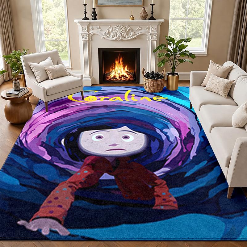 Coraline Carpet Door Mat for Living Room or Bedroom Protective Mat Under Chair Office Decoration Christmas Gift Birthday Present