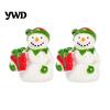 Waterproof Resin Garden Accents 2Pcs Christmas Mini Snowman Figurines, Winter Tiny Decoration, Xmas Micro Tree Decorations Landscape Ornament