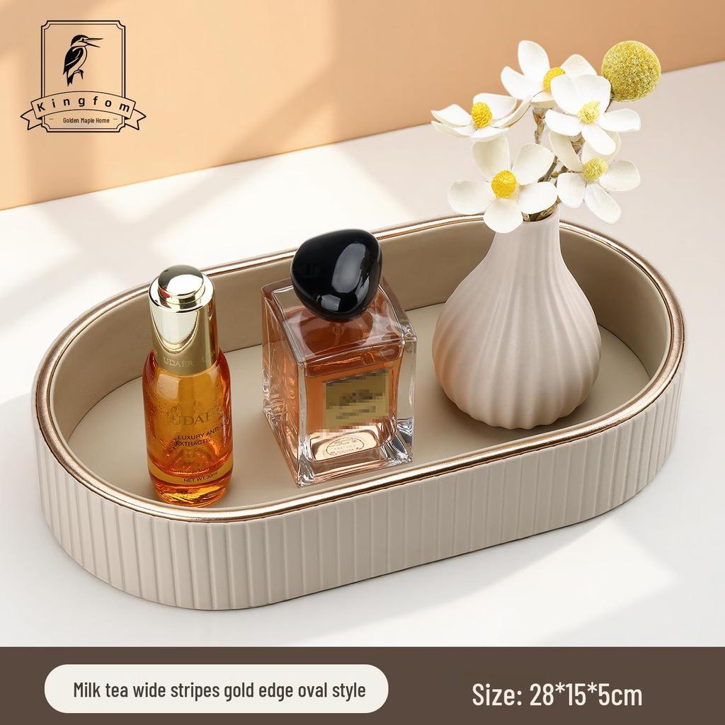 Oval Design Organizer Tray for Keys, Remotes, and Jewelry