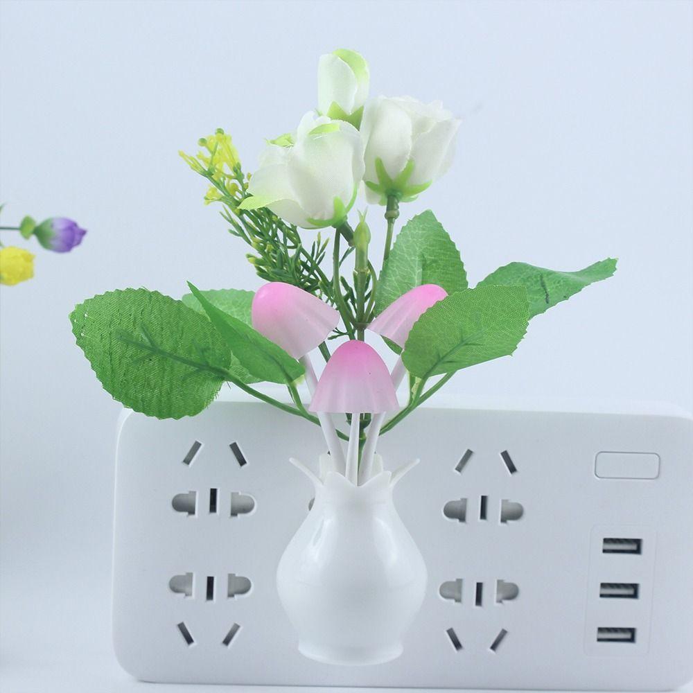 Gift Handmade LED Mushroom Night Lights Pomegranate Bottle Colorful Little Night Light Floral Lamp