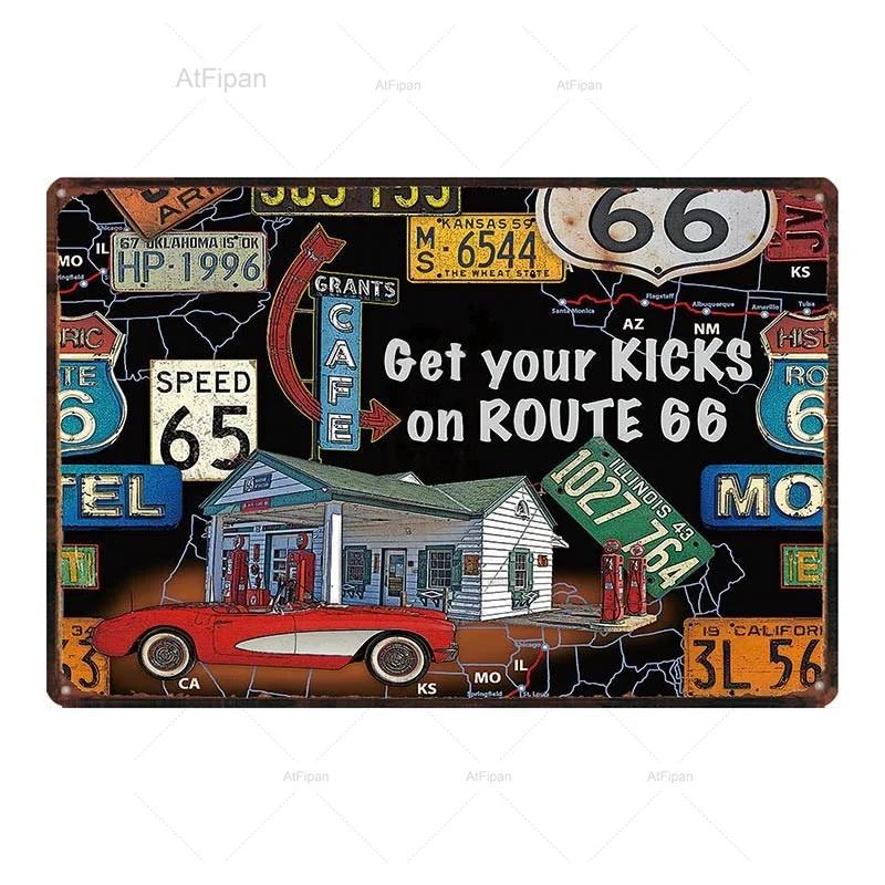 Vintage Motorcycle Garage Metal Plate Classic Tire Poster Shabby Chic Wall Art Decor xCM Metal Painting for Home Retro Cuadr