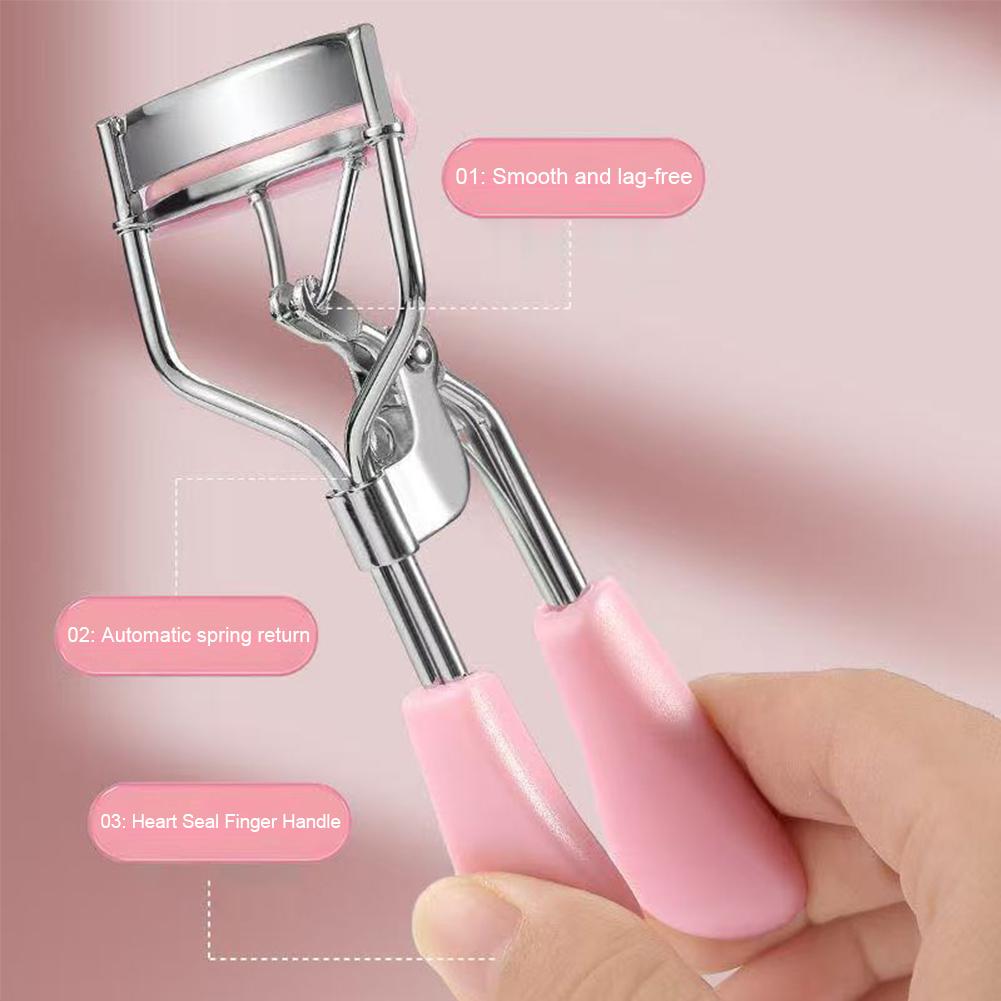 Eyelash Curler with Built-in Comb for Natural Sunflower Lash Wide Angle Eyelash Clamp Portable Eye Makeup Tools