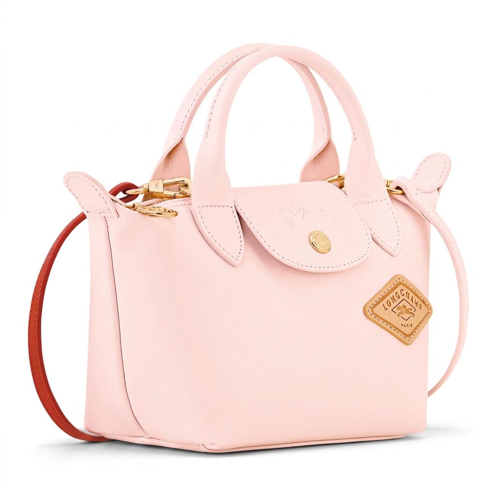 Longchamp Le Pliage Xtra Mini Handbag With Light Gold Metal Accents Women handbags Pink 1500HJJM68