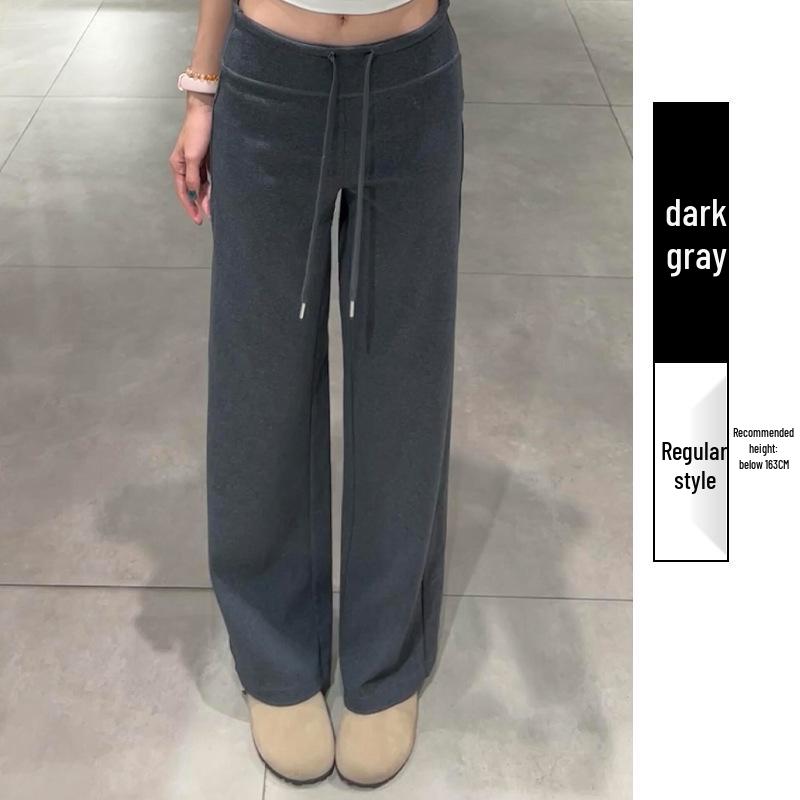 Lulu Unisex High Waist Slimming Sweatpants - Autumn 2026: Wide Leg, Plus Velvet