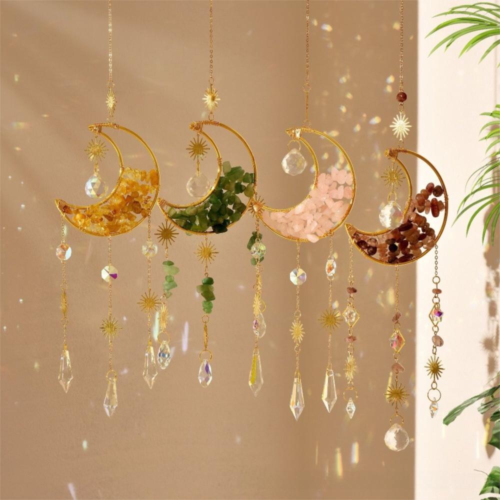 Crystal Sun Catcher Prism Colorful Wind Chimes Creative Moon Catchers Yard Garden Decor
