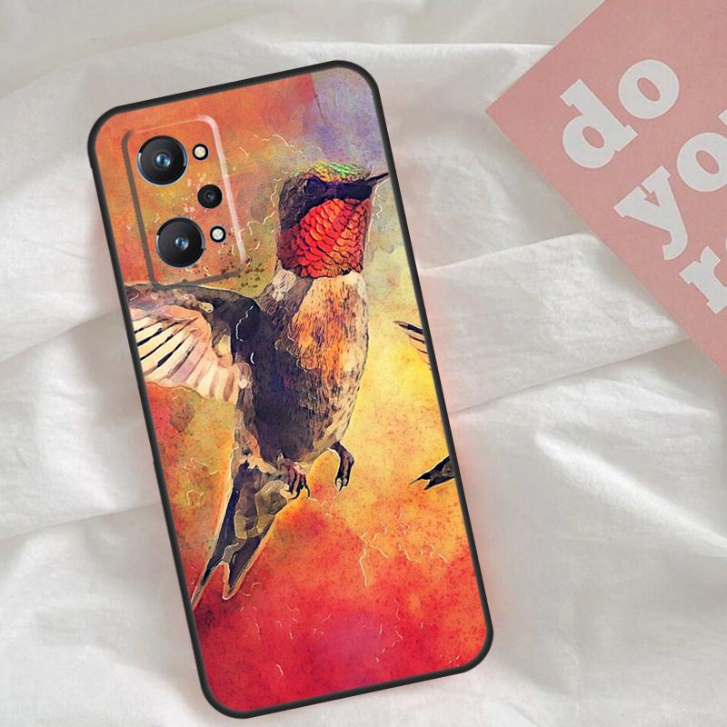 Hummingbird Case For Realme C65 C67 C71 C63 C61 C55 C51 C53 C35 C75 11 12 13 14 15 Pro Plus GT6 GT7 Pro