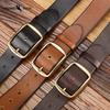 Винтажный ремень из натуральной коровьей кожи Универсальный ремень Повседневный Британский Ремень для среднего возраста и молодых