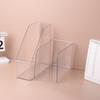 1pc Transparent Acrylic Bookends Stand Bookshelf Desktop Decorative Storage Rack Bookend Book Holder Organizer School Stationery