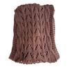 Knitted Cable Wrap with Sleeves Solid Color Hollow Twist Crochet Pattern Women Shawl Scarf