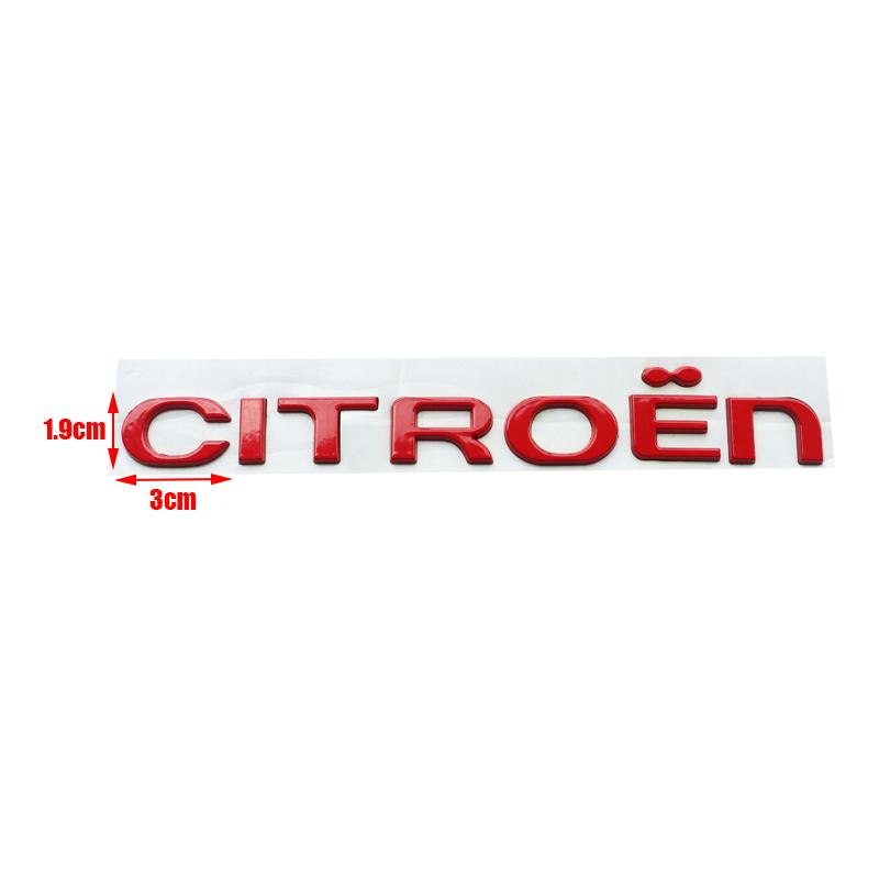 1pcs 3D metal Citroen Car Rear Letter Rear Bumper tail door trunk sticker car rear Emblem sticker styling Accessories