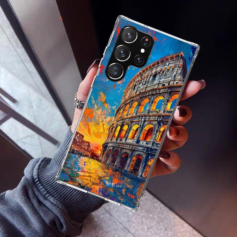 Roman Colosseum Phone Case For Samsung Galaxy S23 S24 S25 Edge S26 Ultra S22 + S21 Plus S20 FE Cover Silicone Print Shell Galaxy