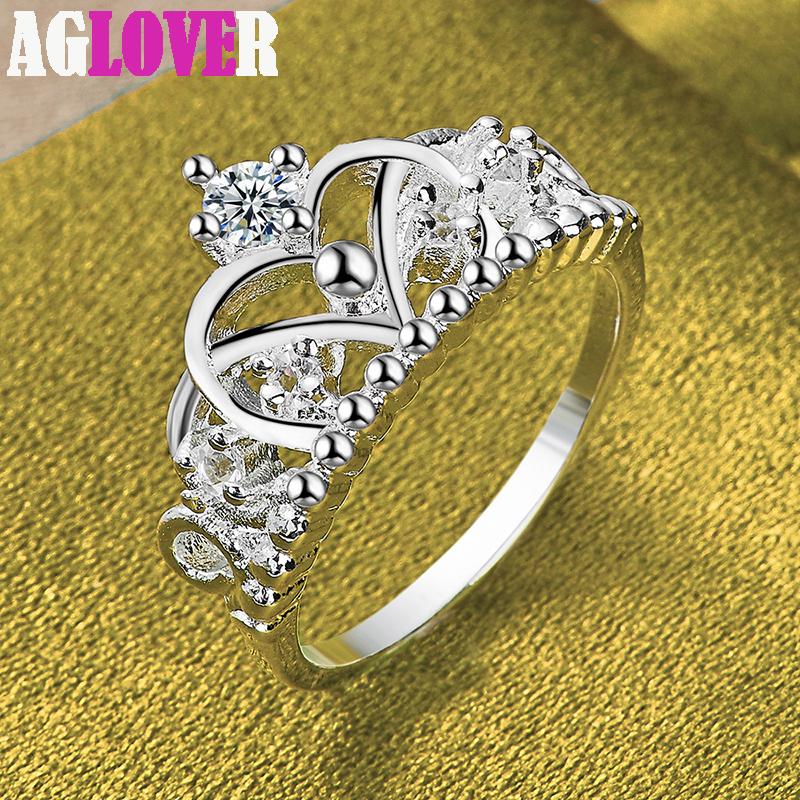 Ювелирные изделия из стерлингового серебра 925 пробы с короной AAA и цирконом