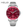 Helei H9002A-G 9002 Waterproof Stainless Steel Strap Round Clock Quartz Watches Business Gift Fashion Men's Wristwatches for Men