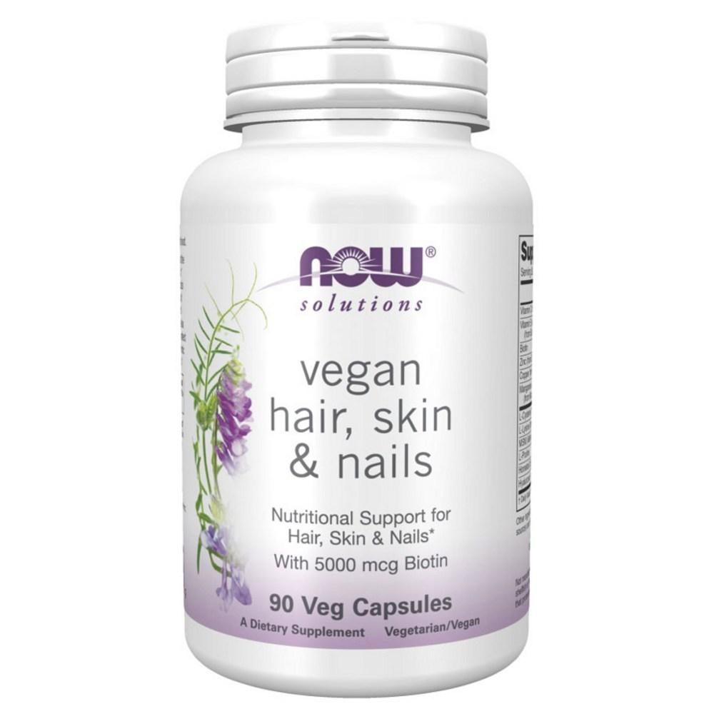 Now Foods Веганские капсулы для волос, кожи и ногтей 1 шт 90 таблеток