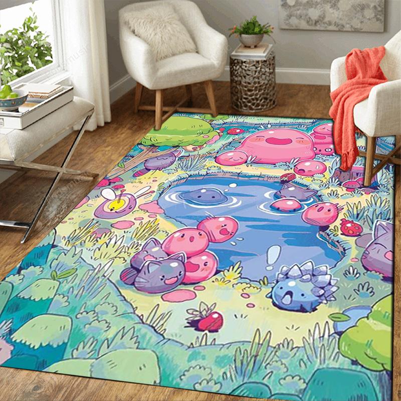 Whimsical Slime Rancher Rug Floor Mat for Living Room or Bedroom Soft and Comfortable Carpet a Gift for Birthday and Holiday.ZFF0913430