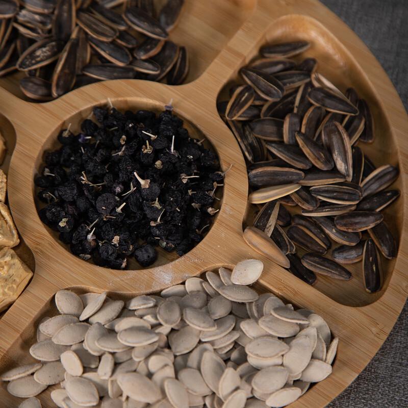 Вутуо Японский стиль Разделенный бамбуковый поднос для закусок