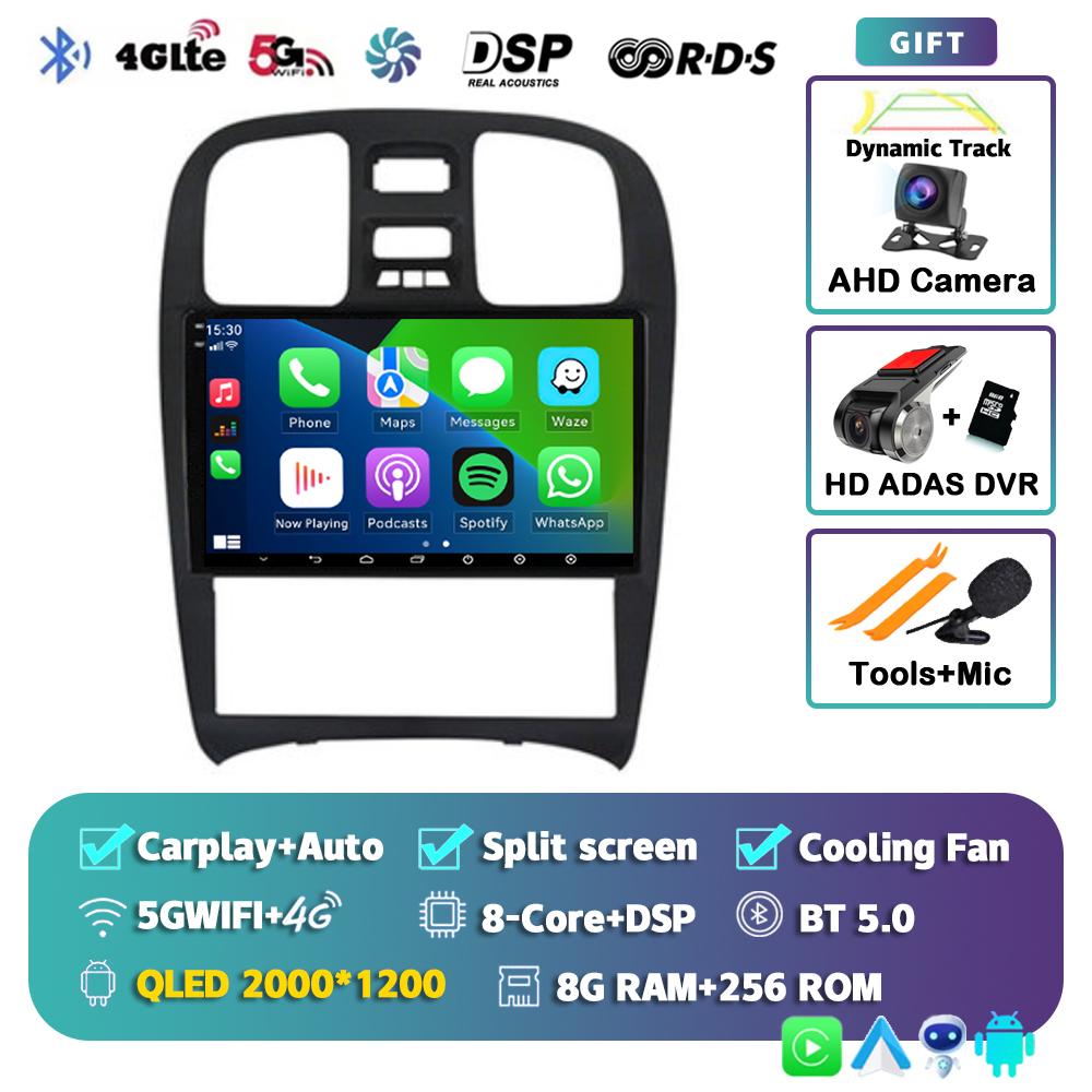 Автомобильный радиоприемник Android 14 DSP, мультимедийный видеоплеер, навигация, GPS для Hyundai Sonata EF 2001-2006 2007 2008 2009 2010 2011 2012