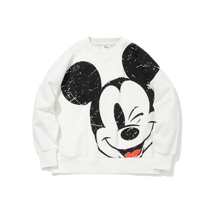 Li-Ning Женский свободный пуловер-свитшот совместного бренда X Disney, топы молочно-белого цвета AWDQC28-1
