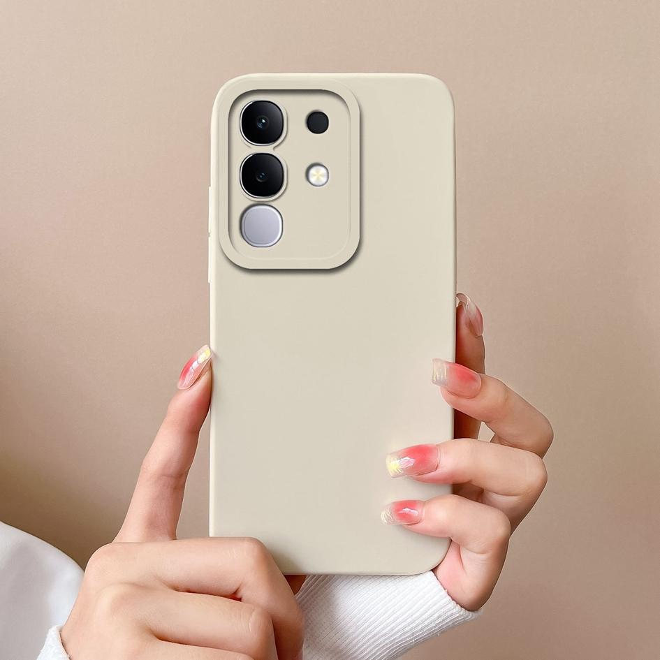 Для Vivo T4x Y29 Y29S Y39 S19 Pro Y19S V30 V40e V50 Y04 iQOO Z9s V40 Lite(ИДН) Новый чехол Роскошный однотонный мягкий силиконовый противоскользящий чехол для Vivo Capa