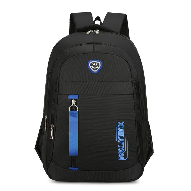 2026 New Men's Laptop Backpack Casual Solid Color Large Capacity High School Student Bookbag Water-Resistant