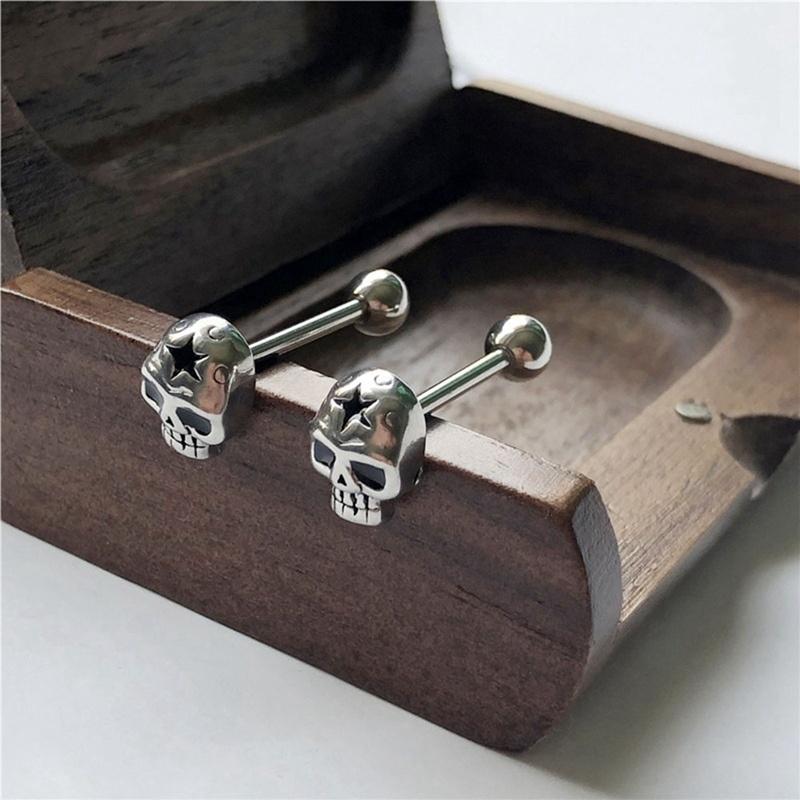 Панк хирургическая сталь 316L средний палец жест/череп язык штанга шпильки пирсинг кольца украшения для тела