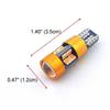 2Pcs T10 158 168 175 W5W W5WB 194NA LED Signal Light Orange Amber Light 12V 3030-Type LED Parking Light Position Light