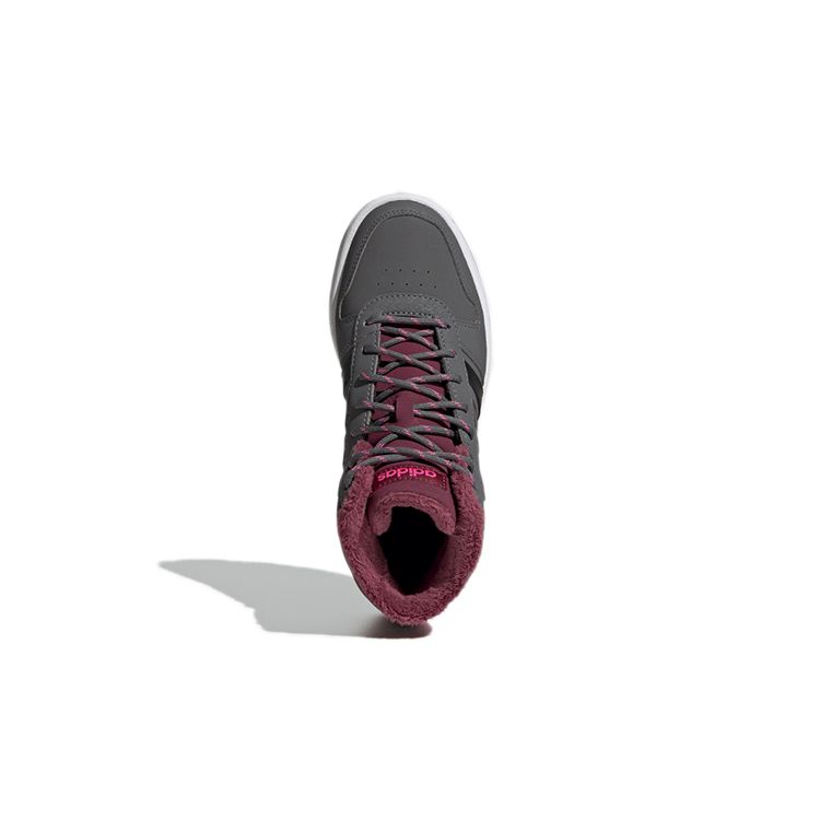 Adidas Neo Hoops 2.0 Comfortable Versatile Durable Mid-Top Kids Basketball Shoes Kids Sneakers Cool-Grey GZ7796