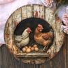 Винтажная металлическая настенная живопись Знак "Куриное яйцо" Декор в стиле фермерского дома Настенное украшение для кухни