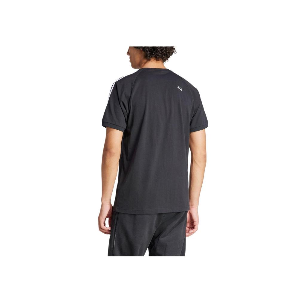 Adidas Originals X Микки Маус с вышитым логотипом и принтом в три полоски, спортивная футболка с круглым вырезом, винтажная футболка с короткими рукавами, мужские топы, черный IY2272