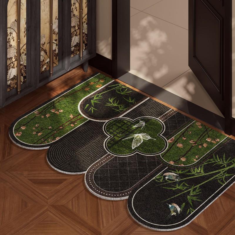 Vintage Style Door Mat Non-Slip Dirt Trapper Easy Clean Outdoor Entrance Durable Wire Ring