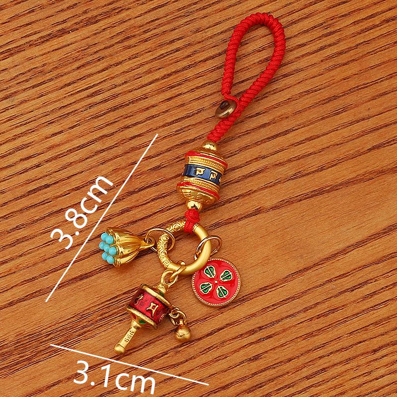 Подвеска из золотого песка Закирам: Привлекайте Богатство, Обеспечьте Мир и Счастье, Включает Карту Фу, Идеально в качестве Аксессуара для Сумки или Брелока для Ключей Автомобиля.