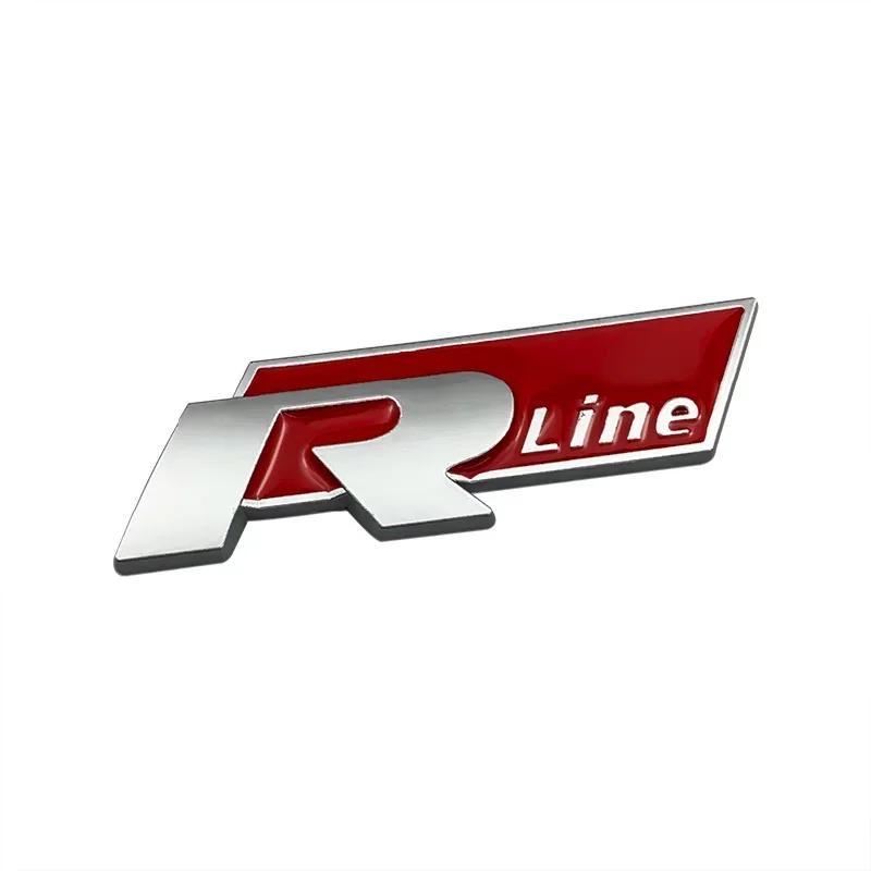 AABIP1 New 3D Metal Car Body Sticker Grill Emblem for Volkswagen VW R Rline Polo Passat B5 B6 B7 CC R32 Golf Jetta Tiguan Bora Scirocco