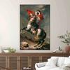 Hedgehog Napoleon Crossing the St. Bernard Pass In the Alps Famous Art Canvas Paintings Wall Poster and Prints for Living Room Home Decor Pictures