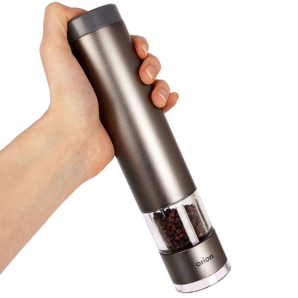 Electric aluminum pepper and salt grinder 22.5 cm