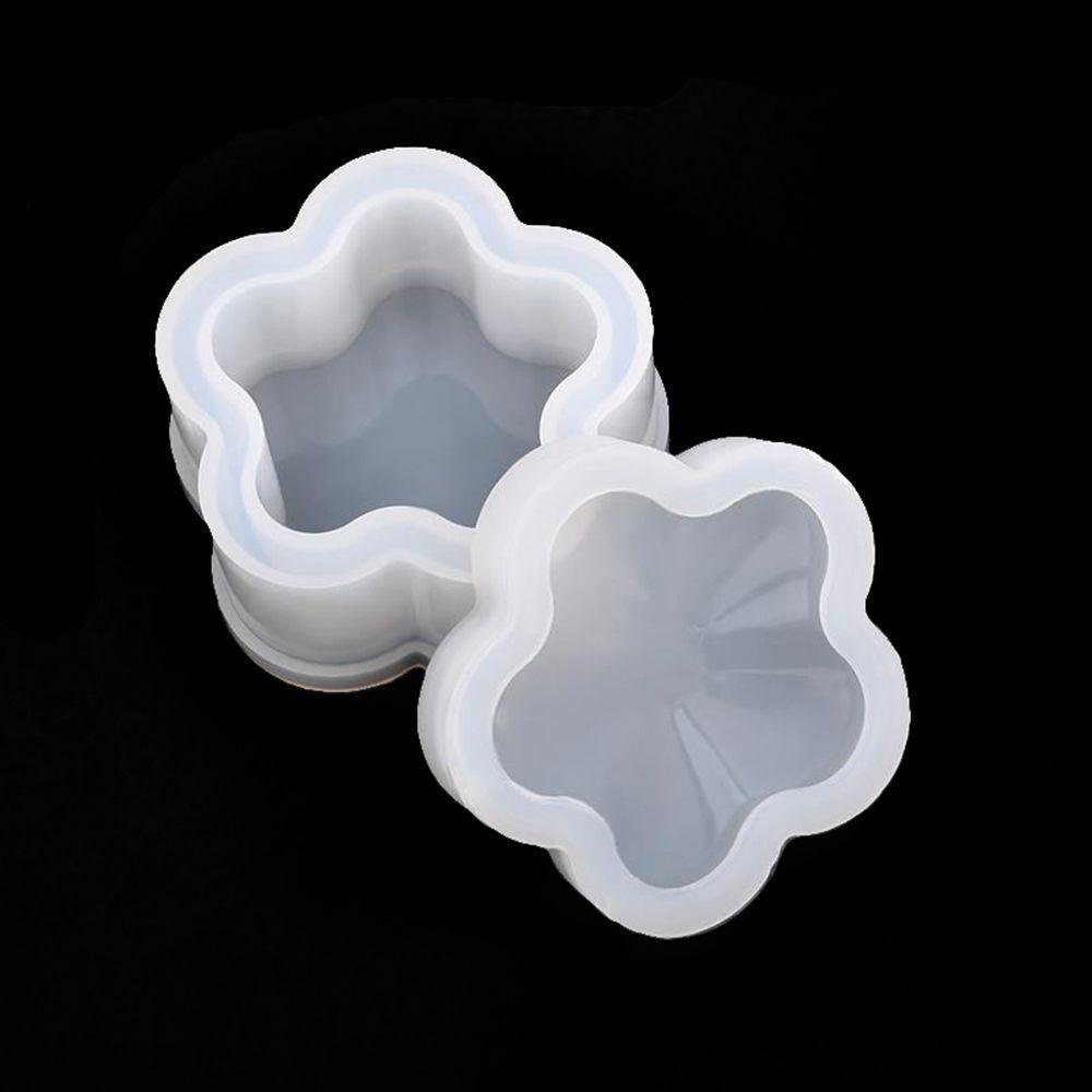 Flower Shaped Hand Made Tools Crystal Glue Silicone Casting Mould Storage Box Molds Epoxy Resin