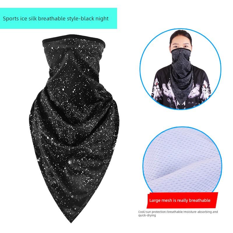 Summer Extended Cycling Triangular Binder Quick-Drying Breathable Men's and Women's Windproof Sunscreen Mask Bandana Outdoor Scarf Mask