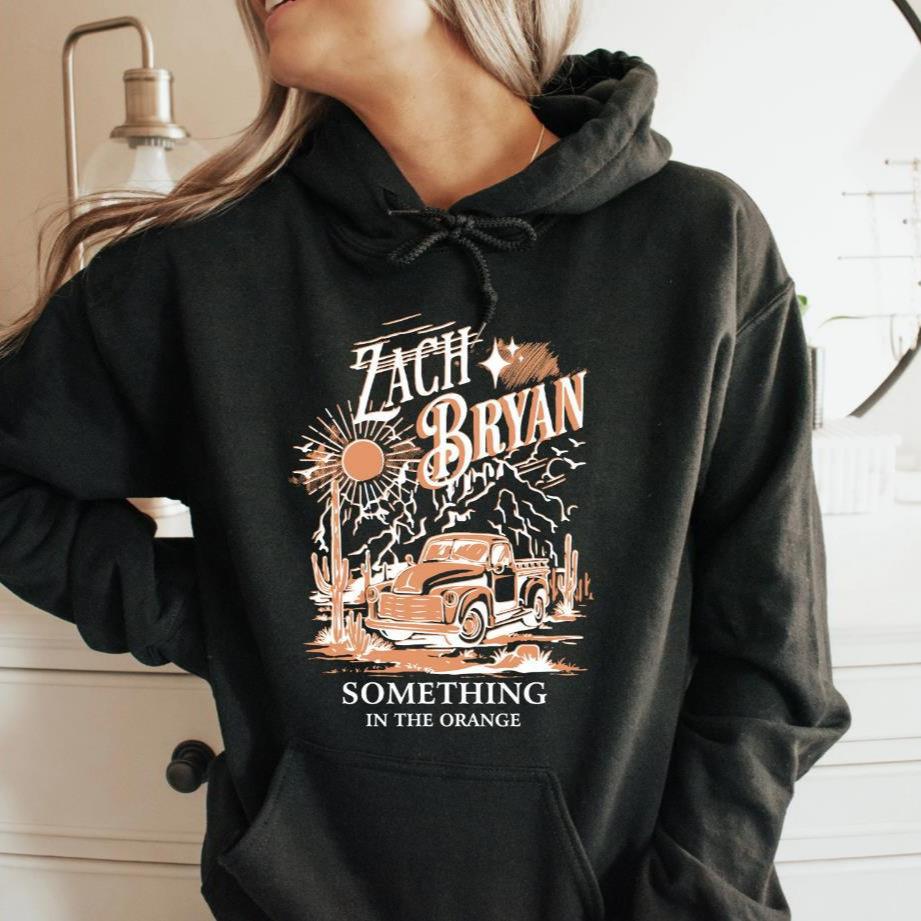 Худи с принтом Zach Bryan Something In The Orange для женщин
