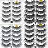5 Pairs Woman Wispy Flared Fluffy 3D Faux Mink Hair Crisscross False Eyelashes Eye Lash Extension
