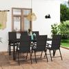 Day and Night - Day and Night Garden Dining Set 7 Pieces Black