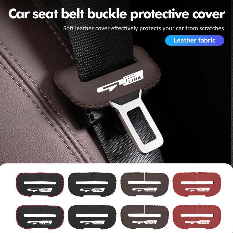 Car Seat Belt Buckle Clip Protector Anti-Scratch Seatbelt Plug Cover For KIA gt gtline Xline ceed Forte RIO STINGER Seltos K3 K4 JM7