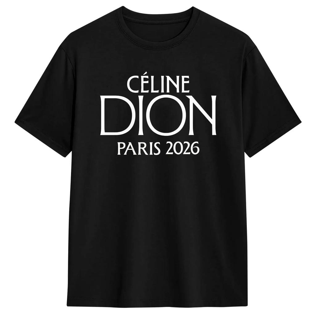 Funny C-Celineds Dion Back to Paris 2026 T-Shirts Men O Neck T Shirts Short Sleeve Tees 4XL Tops