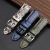Handmade Python Leather Watchband 20 22 24 26MM, Compatible With For PAM111 441 Bule Green Gray And White Men's Bracelet