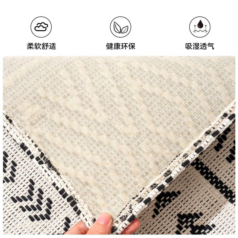 Bohemian Style Hallway Runner Rug Anti-slip Stain-resistant Washable Long Floor Mat