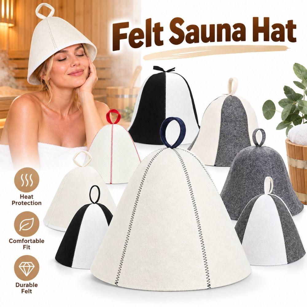 Felt Sauna Cap Thickened Felt Sauna Cap Gifts Hair Protection Hat Unisex